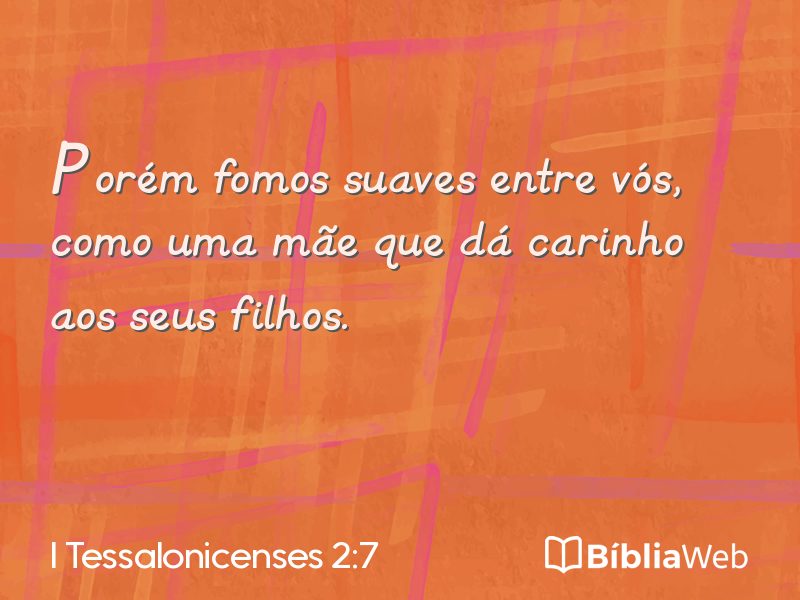 I Tessalonicenses 2:7 em imagem para compartilhar