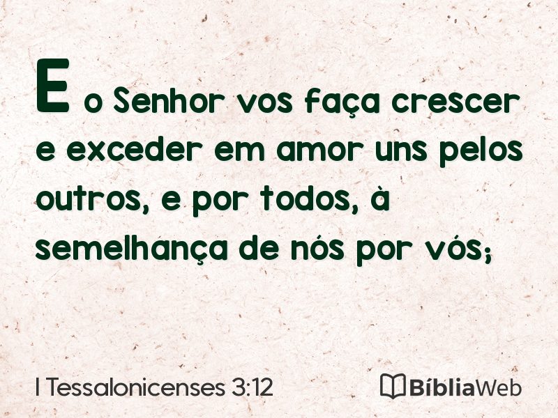 I Tessalonicenses 3:12 em imagem para compartilhar