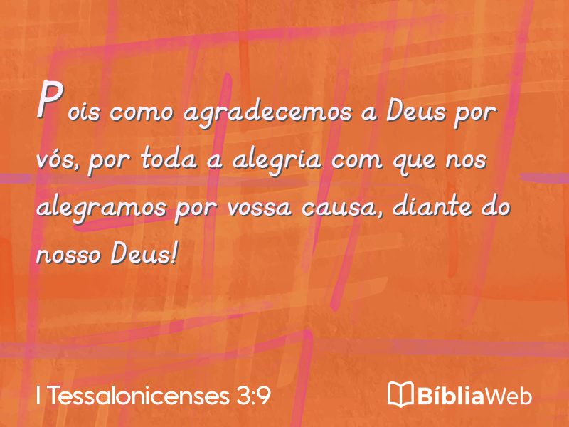 I Tessalonicenses 3:9 em imagem para compartilhar