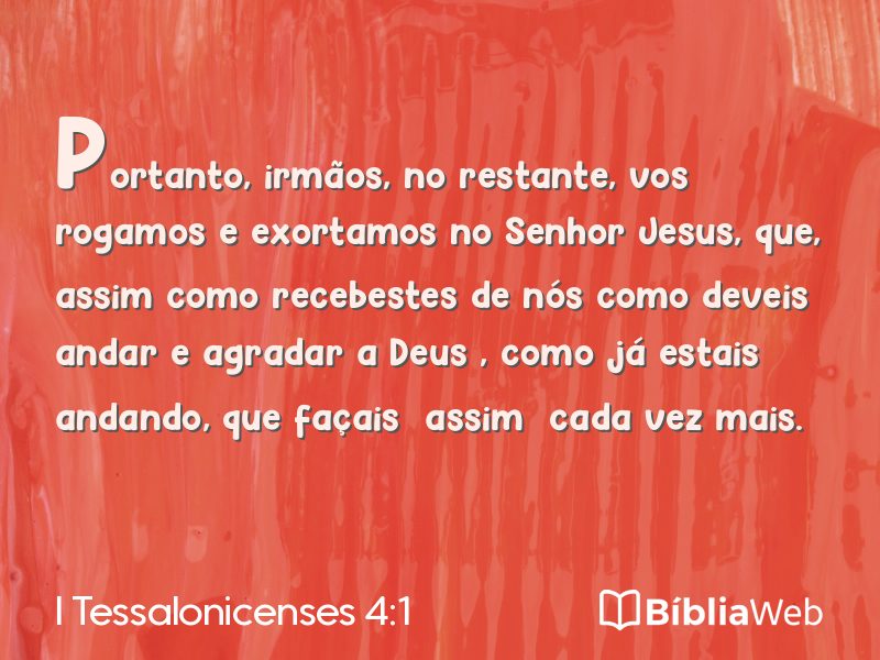 I Tessalonicenses 4:1 em imagem para compartilhar