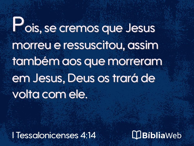 I Tessalonicenses 4:14 em imagem para compartilhar