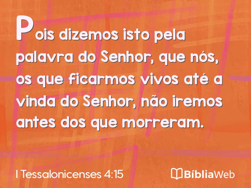 I Tessalonicenses 4:15 em imagem para compartilhar