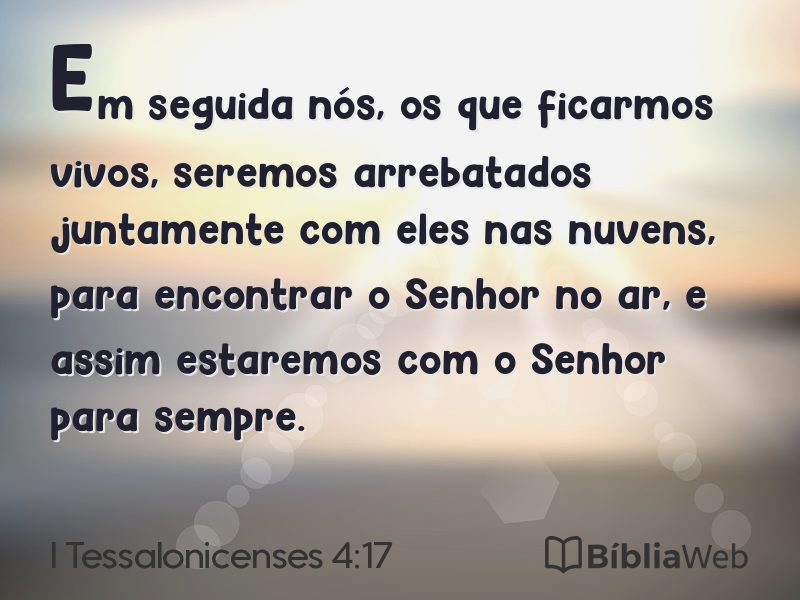 I Tessalonicenses 4:17 em imagem para compartilhar