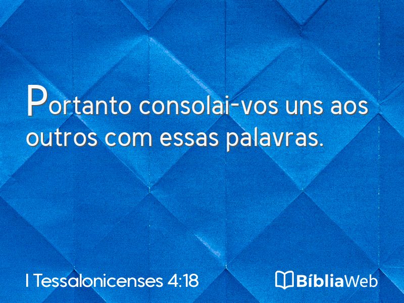 I Tessalonicenses 4:18 em imagem para compartilhar