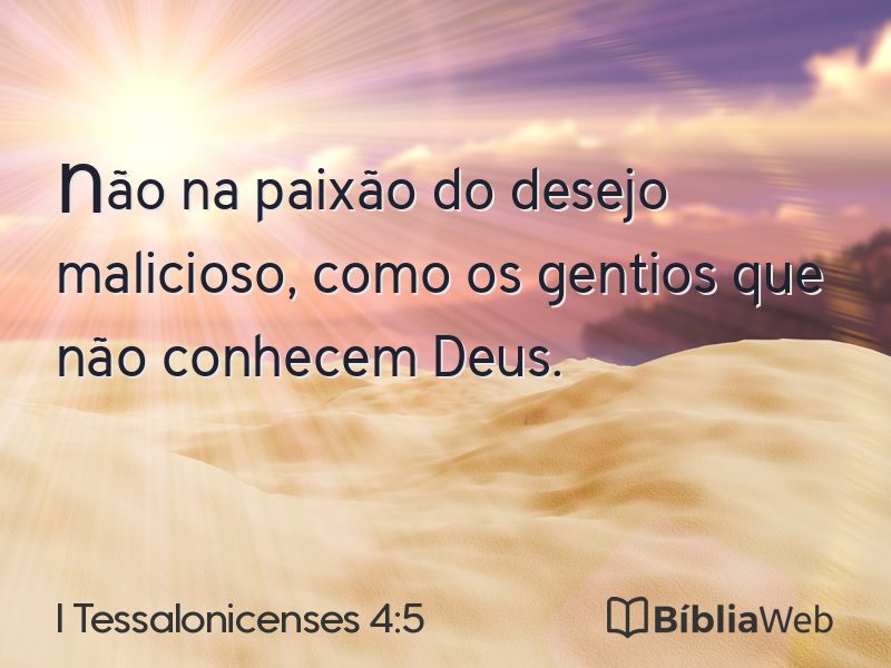 I Tessalonicenses 4:5 em imagem para compartilhar