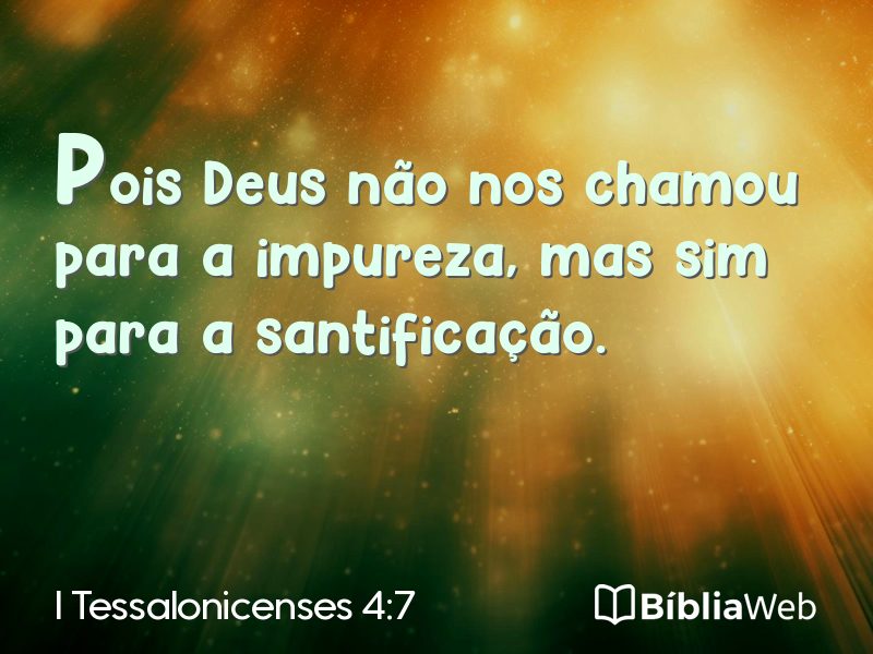 I Tessalonicenses 4:7 em imagem para compartilhar