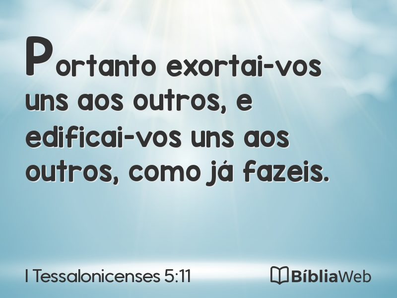 I Tessalonicenses 5:11 em imagem para compartilhar