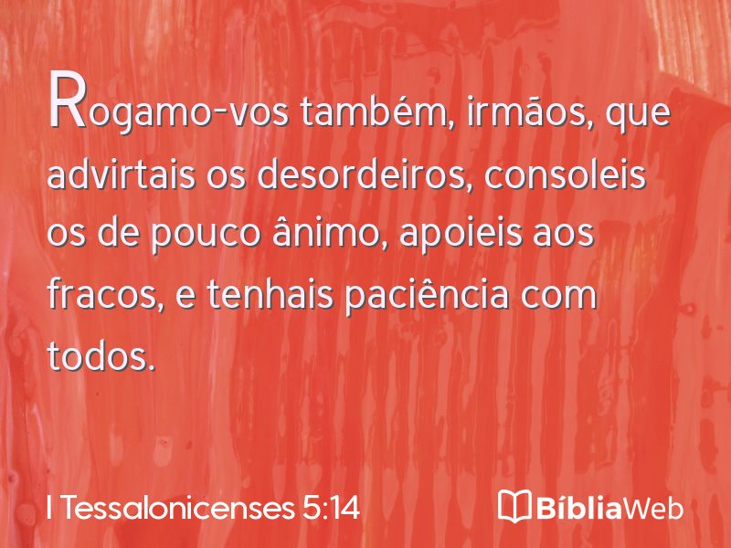 I Tessalonicenses 5:14 em imagem para compartilhar