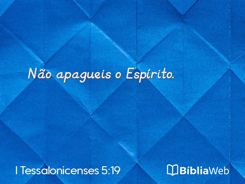I Tessalonicenses 5:19 em imagem para compartilhar