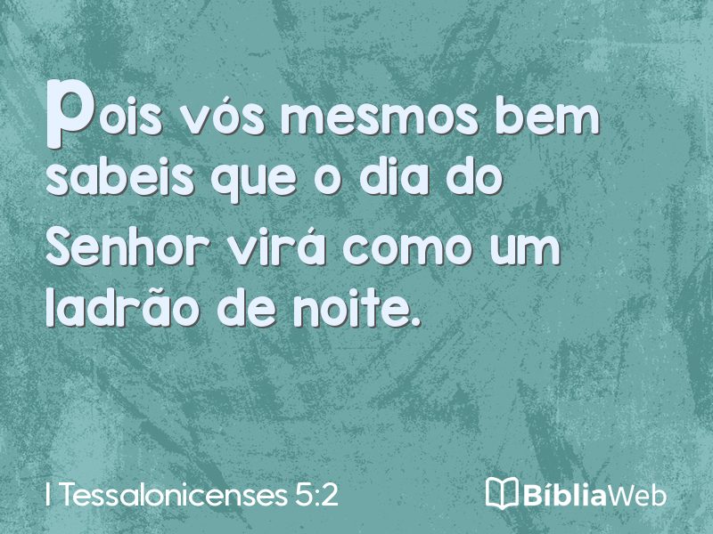 I Tessalonicenses 5:2 em imagem para compartilhar