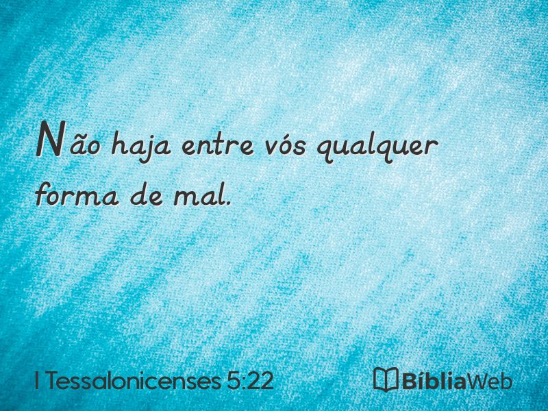 I Tessalonicenses 5:22 em imagem para compartilhar