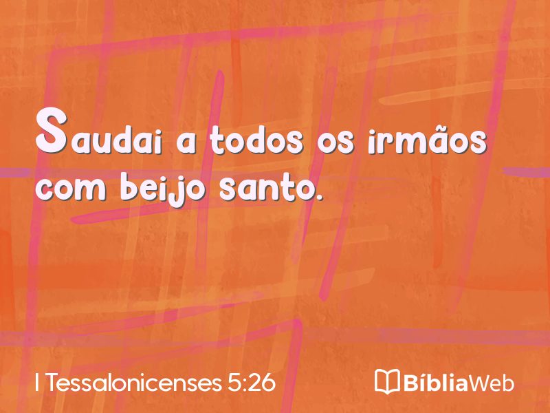I Tessalonicenses 5:26 em imagem para compartilhar