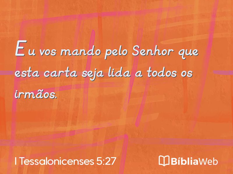 I Tessalonicenses 5:27 em imagem para compartilhar
