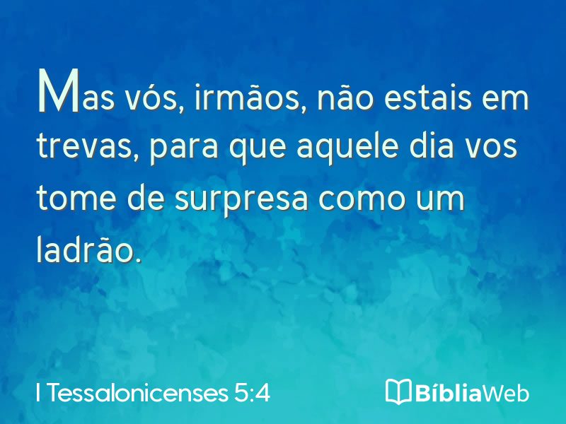 I Tessalonicenses 5:4 em imagem para compartilhar