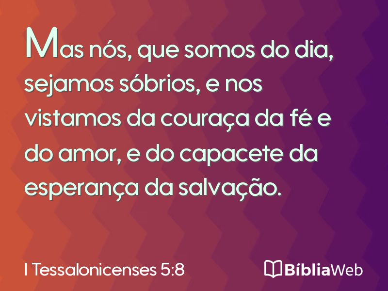 I Tessalonicenses 5:8 em imagem para compartilhar