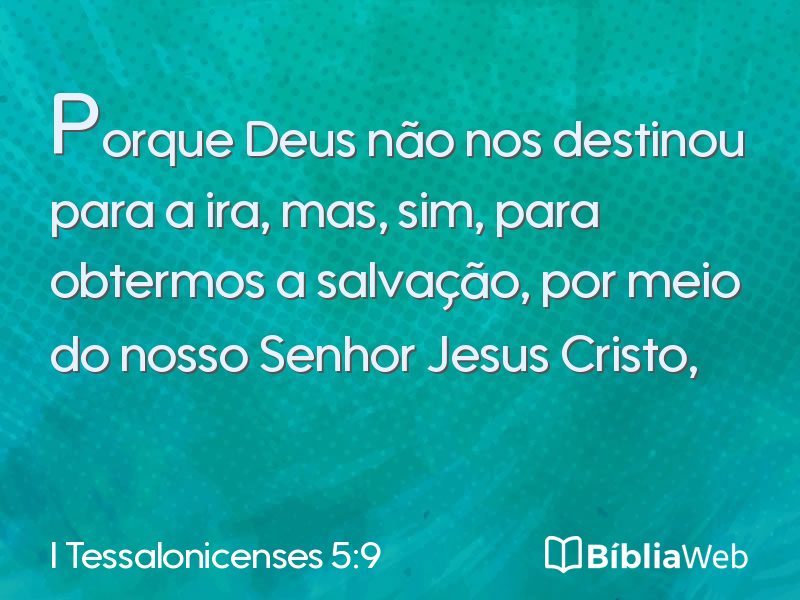 I Tessalonicenses 5:9 em imagem para compartilhar