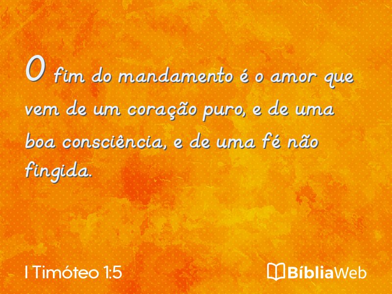 I Timóteo 1:5 em imagem para compartilhar