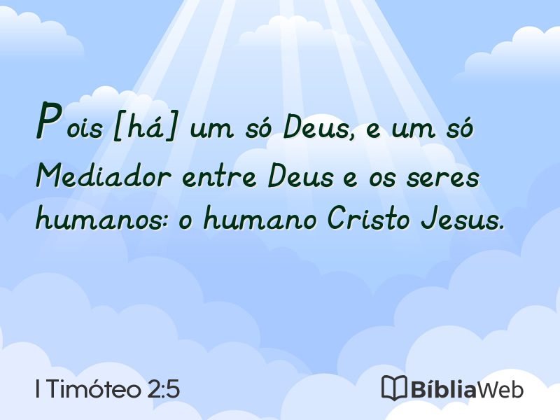 I Timóteo 2:5 em imagem para compartilhar