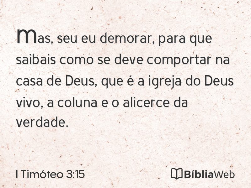I Timóteo 3:15 em imagem para compartilhar