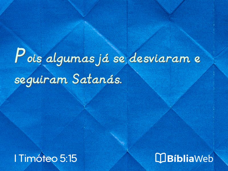 I Timóteo 5:15 em imagem para compartilhar