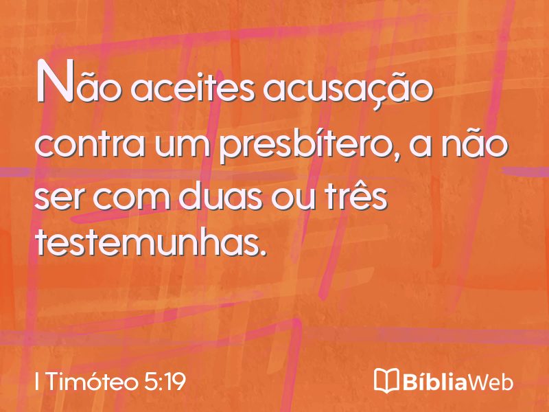 I Timóteo 5:19 em imagem para compartilhar