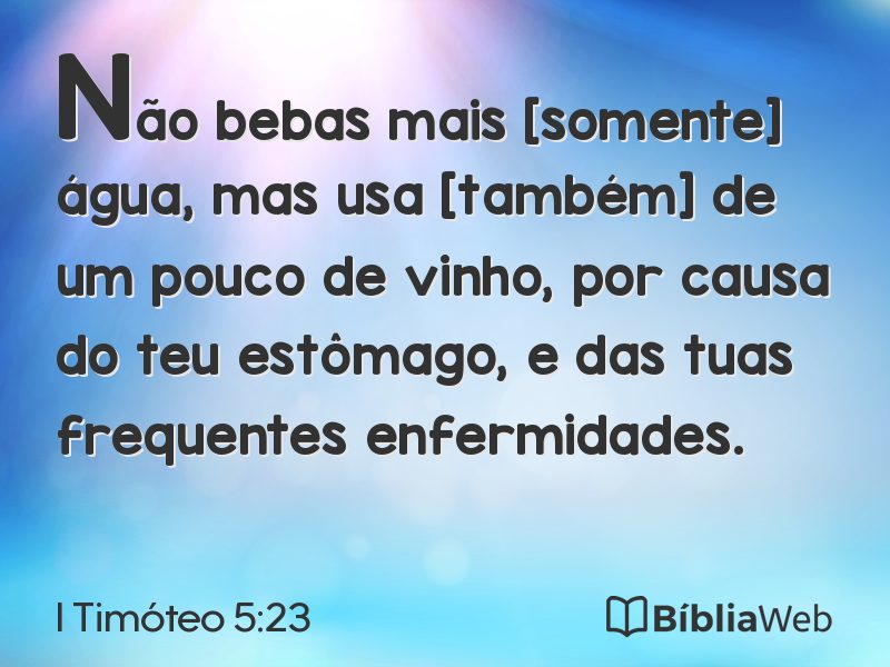 I Timóteo 5:23 em imagem para compartilhar