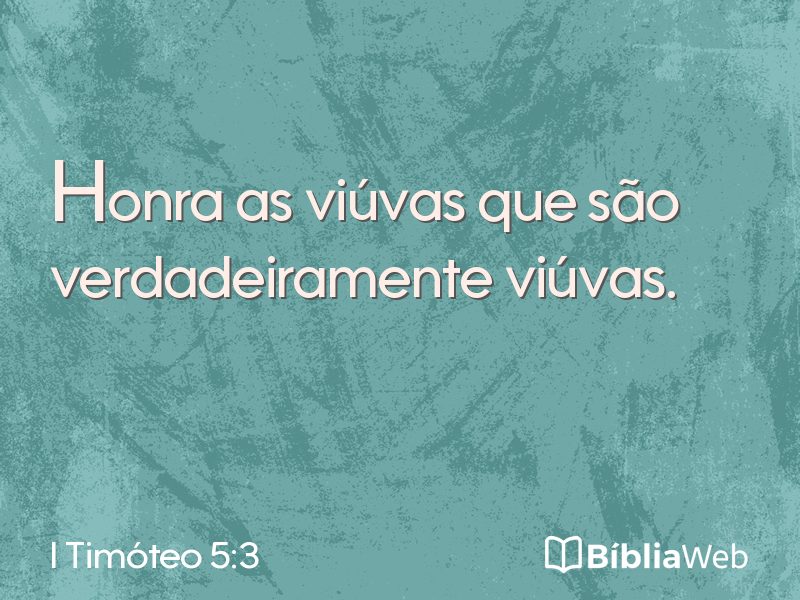 I Timóteo 5:3 em imagem para compartilhar