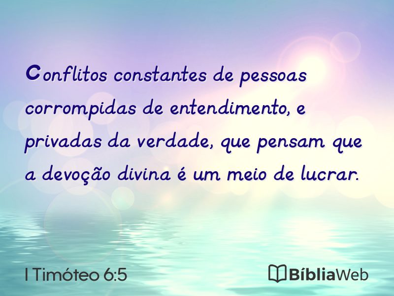 I Timóteo 6:5 em imagem para compartilhar