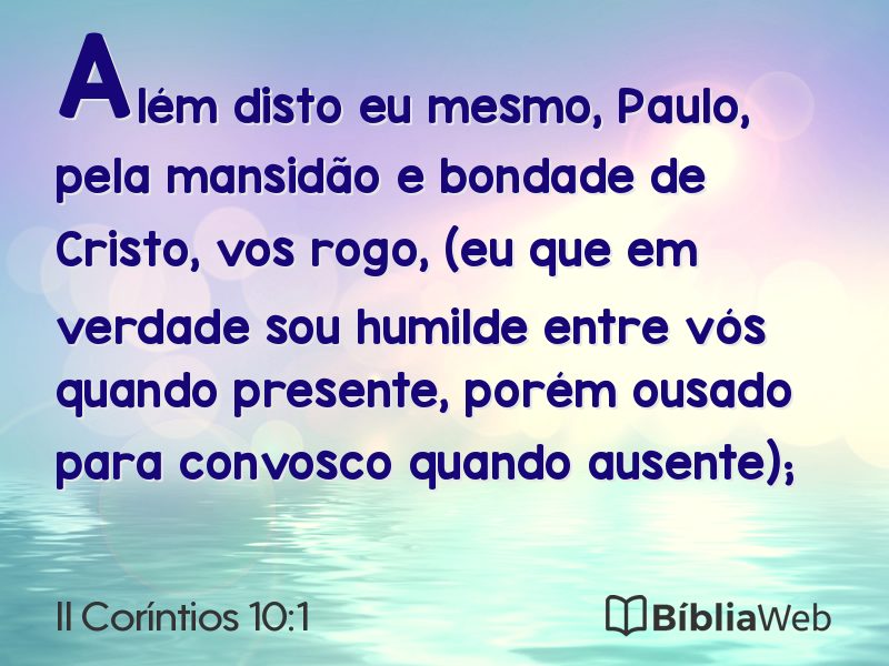 II Coríntios 10:1 em imagem para compartilhar