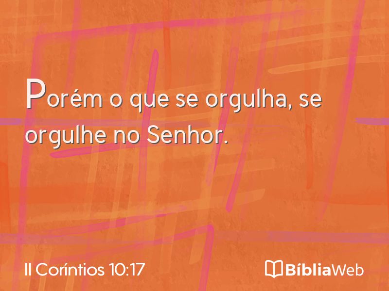 II Coríntios 10:17 em imagem para compartilhar