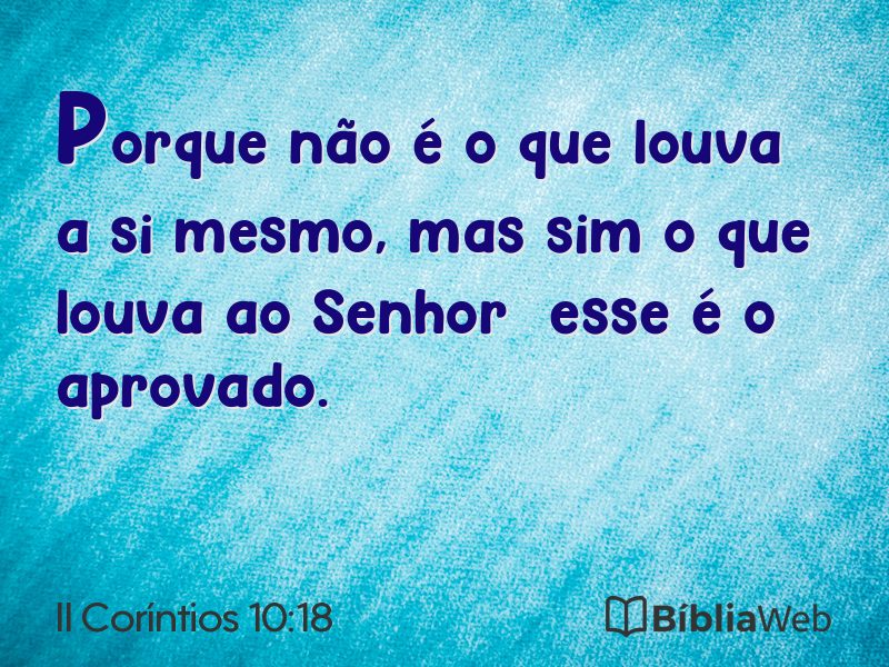II Coríntios 10:18 em imagem para compartilhar