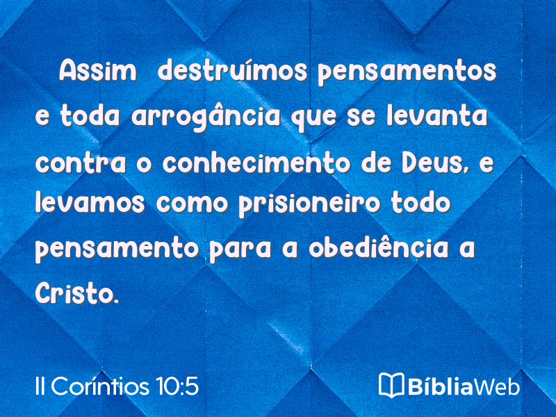 II Coríntios 10:5 em imagem para compartilhar
