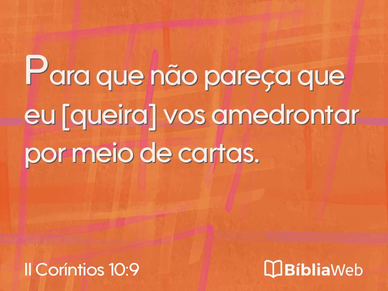II Coríntios 10:9 em imagem para compartilhar