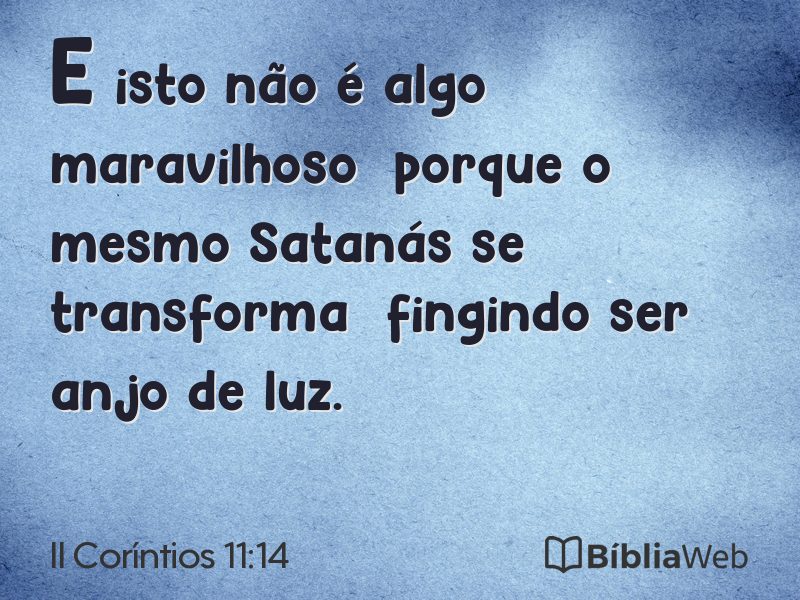 II Coríntios 11:14 em imagem para compartilhar