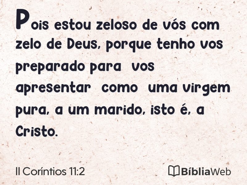 II Coríntios 11:2 em imagem para compartilhar