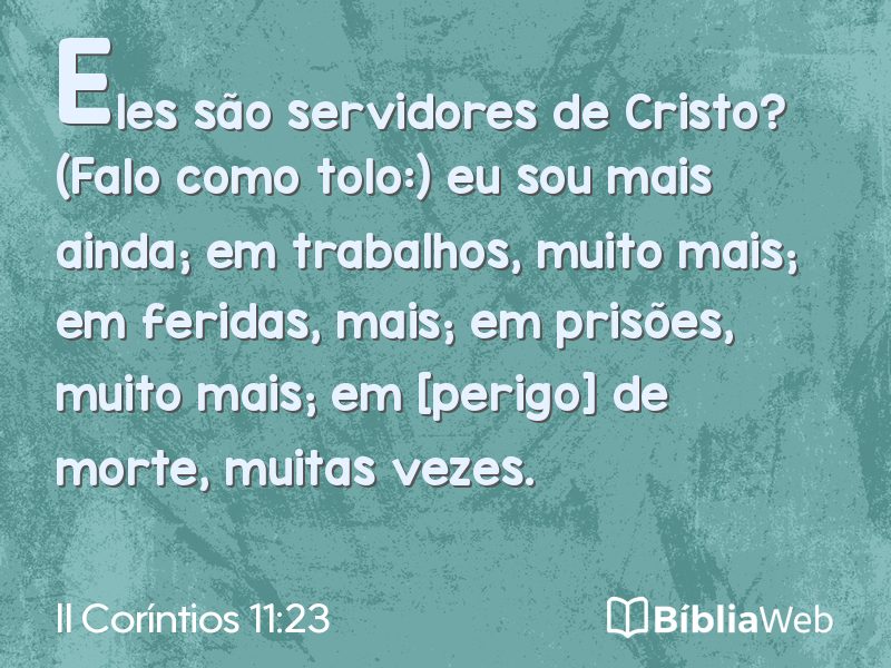 II Coríntios 11:23 em imagem para compartilhar