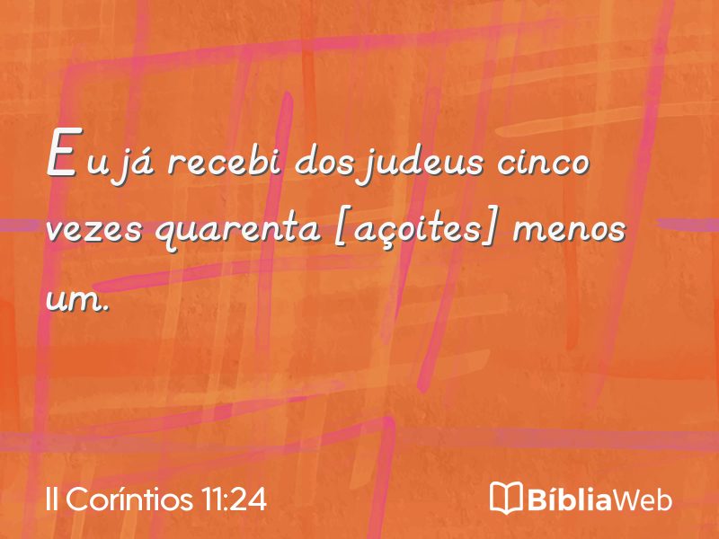 II Coríntios 11:24 em imagem para compartilhar