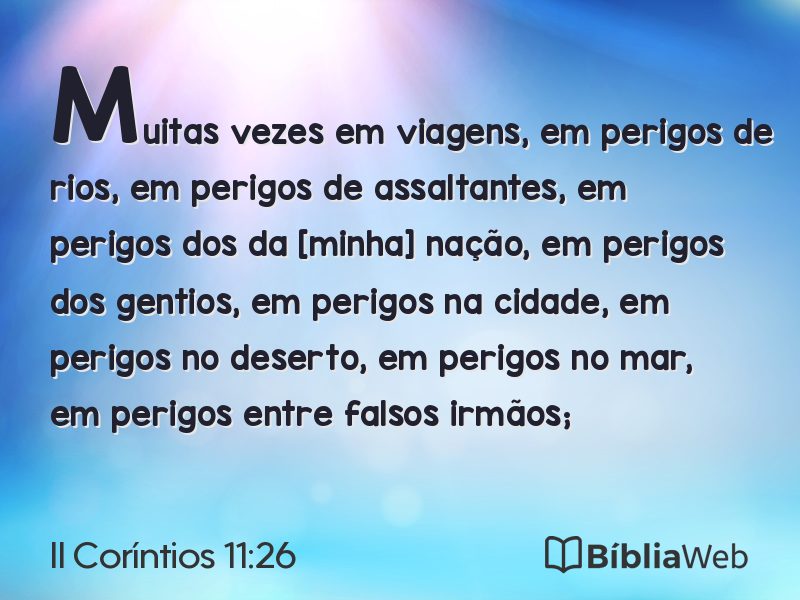 II Coríntios 11:26 em imagem para compartilhar