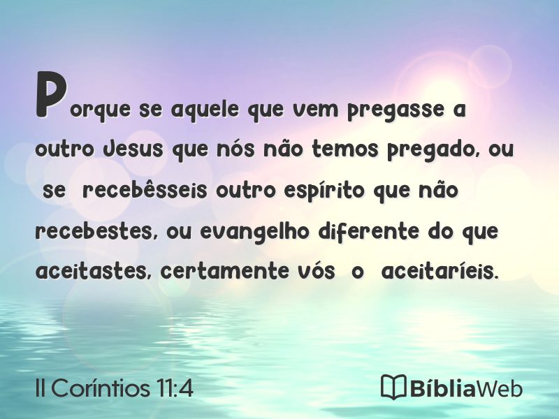 II Coríntios 11:4 em imagem para compartilhar