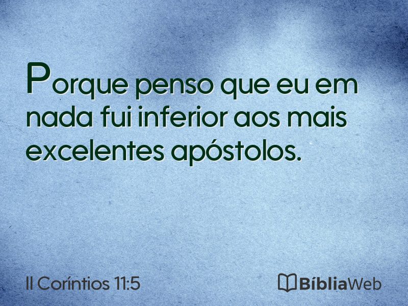 II Coríntios 11:5 em imagem para compartilhar