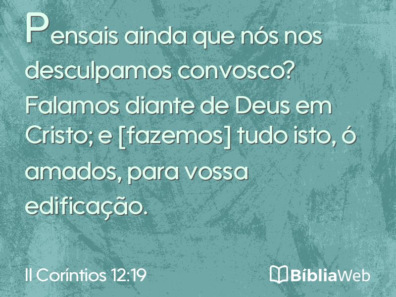 II Coríntios 12:19 em imagem para compartilhar
