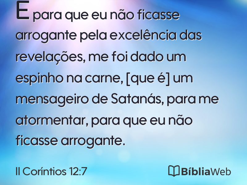 II Coríntios 12:7 em imagem para compartilhar