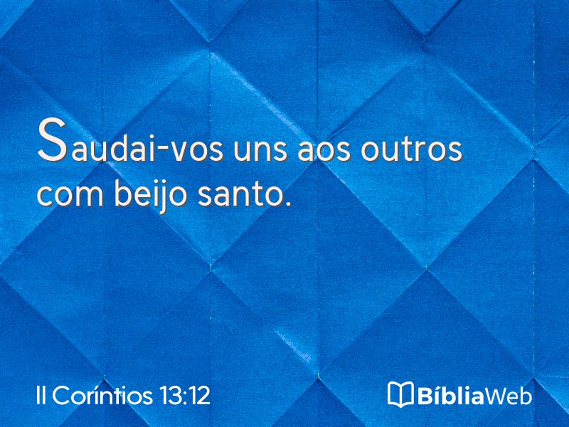 II Coríntios 13:12 em imagem para compartilhar