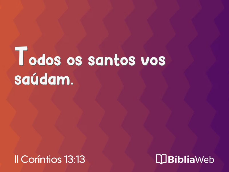 II Coríntios 13:13 em imagem para compartilhar
