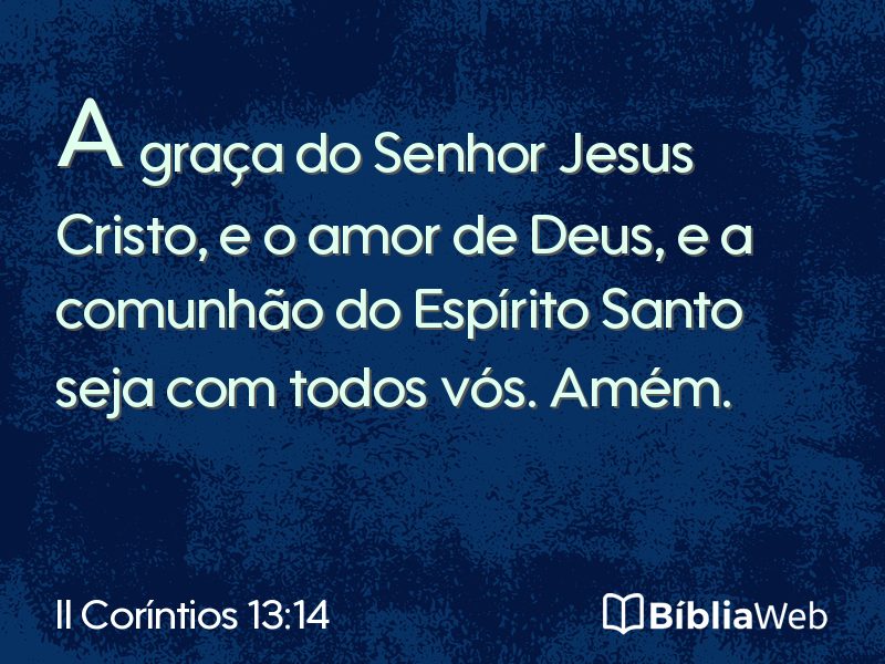 II Coríntios 13:14 em imagem para compartilhar