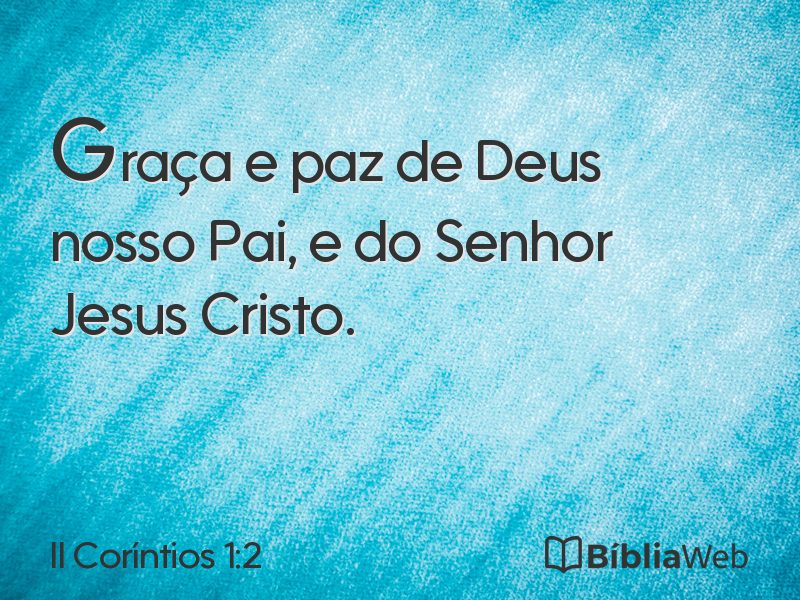 II Coríntios 1:2 em imagem para compartilhar