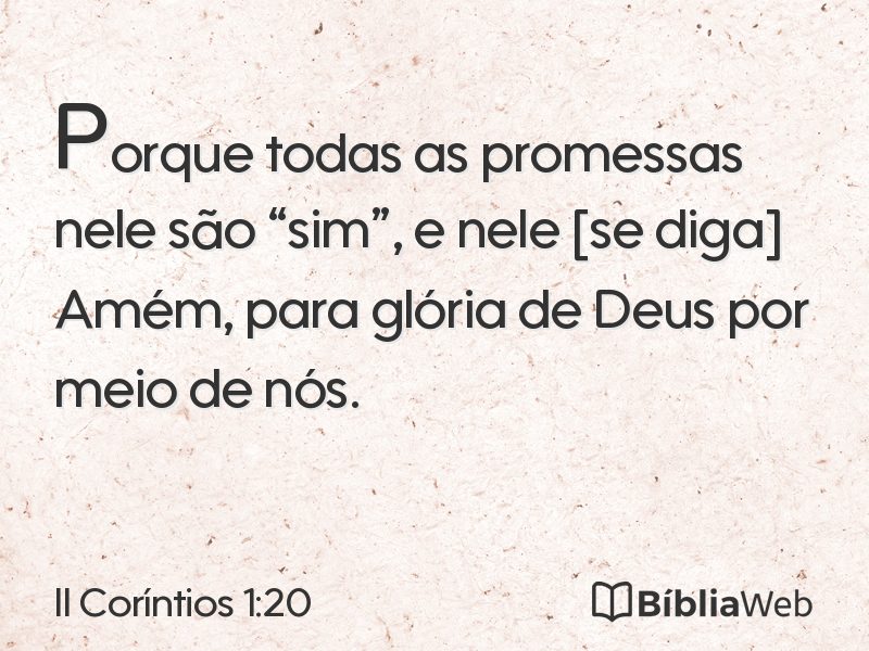 II Coríntios 1:20 em imagem para compartilhar