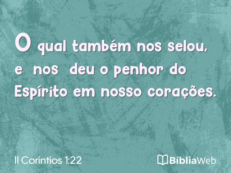 II Coríntios 1:22 em imagem para compartilhar