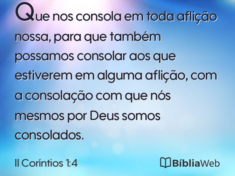 II Coríntios 1:4 em imagem para compartilhar