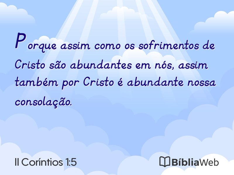 II Coríntios 1:5 em imagem para compartilhar
